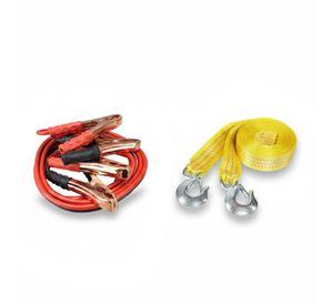 Cable Para Puente Roba Corriente Automovil + Cinta Remolque 3 Toneladas