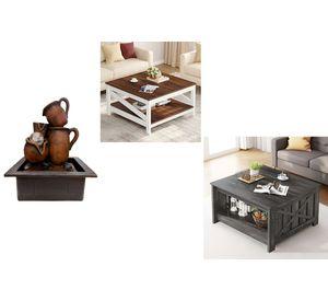 Fuente Agua Forma Jarro Marron Decoracion Hogar Lau