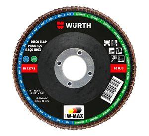 Disco Traslapado Grano 80 W max Wurth Rojo