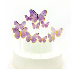 TOPPER DECO MARIPOSA MORADO X10 UNI