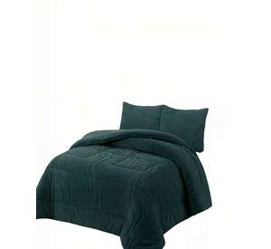 CUBRECAMA CON RELIEVE EN FORMA DE ONDAS 2 PLAZAS COLOR VERDE