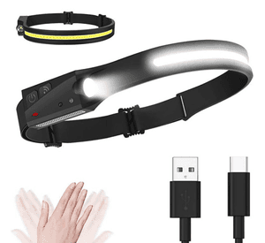 Linterna LED Recargable - Cintillo de Cabeza Con Sensor de Movimiento