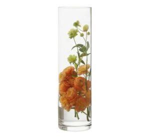 Florero Cilíndrico Transparente Alto Decoración Lujo AJ