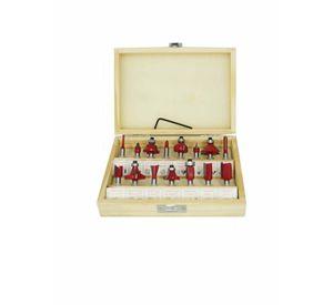 Juego De 15 Brocas Fresas Madera Router 1/4 Corte Desbaste