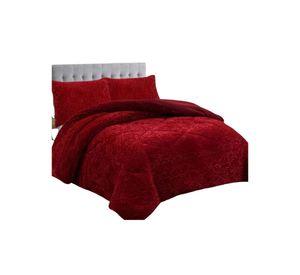 "Plumón Chiporro 2 plazas con Relieve "El favorito para tu invierno" rojo
