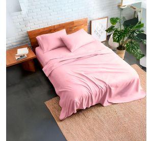 Sabanas De Algodon 800 hilos Premium 2.0 Rosa + Fundas