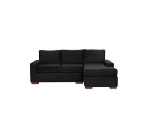 SECCIONAL DER LIVORNO TELA VELVET NEGRO