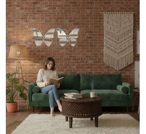 Set 2 Espejo Decorativo Pared Forma Mariposa Moderna Jhn