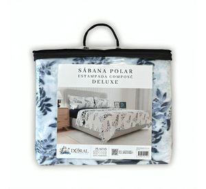 Sábanas Polar Composé 1.5 Plazas / Ramas Blanco Azul – Doral