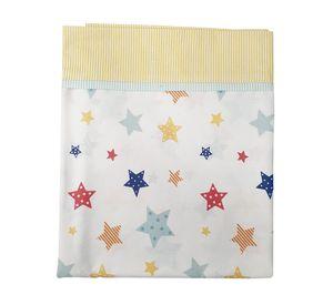 Set de Sábanas para Colecho 3 Piezas Diseño Estrellas Multicolor