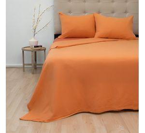 Sábanas de Polar Composé King 2.5 Plazas / Bicolor Terracota – Doral