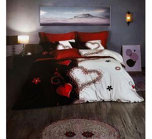 JUEGO DE SABANAS 2.5 PLAZAS KING CORAZONES 635