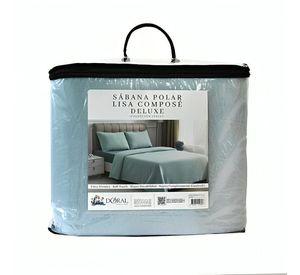 Sábanas de Polar Composé King 2.5 Plazas / Bicolor Celeste – Doral