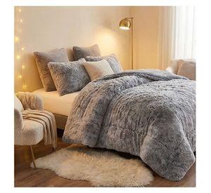 Cobertor Chiporro Peludo Invierno 2 Plazas - Gris Claro Jaspeado 033