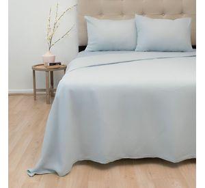 Sábanas Polar Lisa Composé 2 Plazas / Bicolor Celeste– Doral