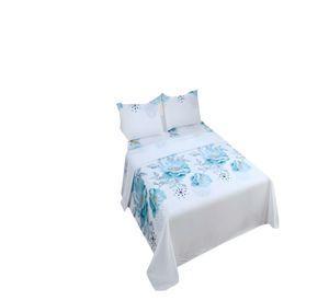 SET DE SABANAS 100% EXTRASUAVE PLAZA Y MEDIA BLANCO C2