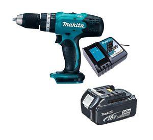 Taladro Atornillador Percutor 42 Nm 18v Makita DHP453 (6 Ah)