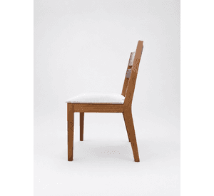 Pack 2 Sillas Aspen de Madera Pino Color Miel Tapiz Blanco Hueso
