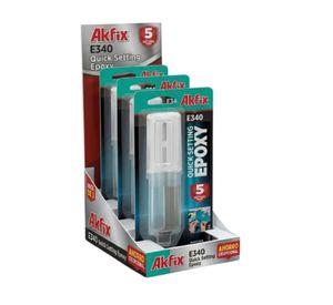 Pack 3 Adhesivo Epoxi Multiuso Akfix E340 Jeringa 25ml