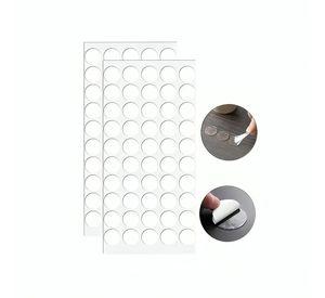Adhesivo Circular De Doble Contacto Transparente 100 piezas