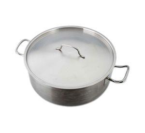 Cacerola Baja con Tapa 27lt Acero Inoxidable 45x17cm Lacor