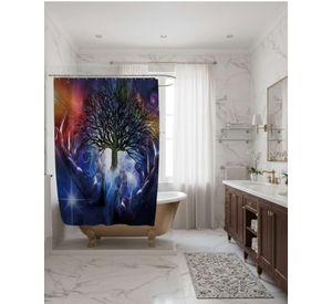 Cortina de Baño Tela Género + Forro Impermeable c16