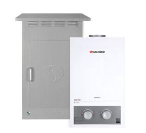 Pack Calefont 8L Tiro Natural Gas Licuado + Gabinete