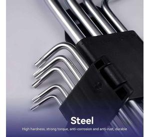 Set Herramienta De Llaves Punta Estrella Torx Hexagonal 9pcs