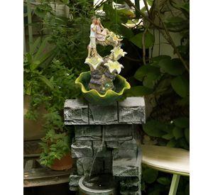Fuente Agua Decorativa Pareja Romántica Adorno Mesa Jhn