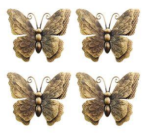 Set Decorativo Pared Mariposa 3D Arte Estatua Bronce Jhn