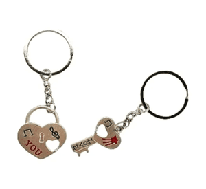 Llaveros Para Parejas Plateado llave Set 2 Unidades