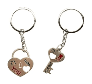 Llaveros Para Parejas Plateado llave Set 2 Unidades