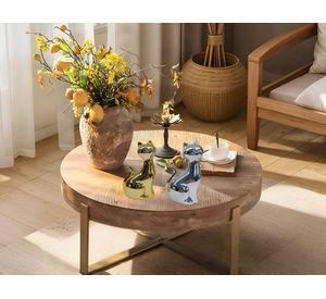 Set de 2 Estatuas Gatos Adorno Minimalista Decoración Jhn