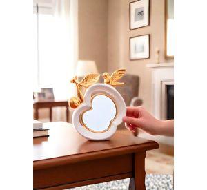 Figura Decorativa Adorno Diseño Pájaro Espejo Manzana Jhn