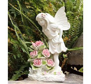 Estatua Figura Ángel Jardín Escultura Decoración LED Jhn