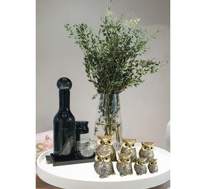 Estatua Decorativa Búho Familia Sabiduría 7 Piezas Jhn