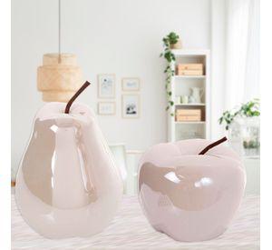 Figura Decorativa Manzana Palau Crema