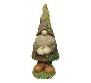 Figura Decorativa Gnomo Jardín Adorno Estilo Tronco Jhn