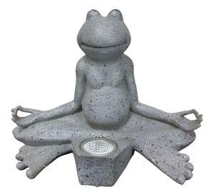 Figura Decorativa Solar Rana Yoga Jardín Meditación Jhn