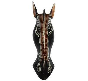 MASCARA DE ZEBRA NEGRO CON RAYAS CAFÉ