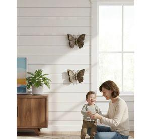 Set 3 Figuras Decorativas Mariposas Pared Vintage Jhn