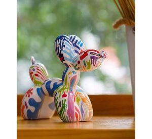 Figura Decorativa Perro Globo Graffiti Estatua Hogar Jhn