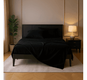 Set Sábanas King Lisas | 800 Hilos Calidad Hotelera Negro