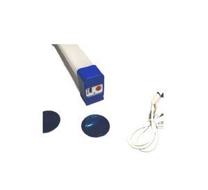 Lámpara de emergencia recargable, ampolleta luz LED 32 cm, USB, blanco