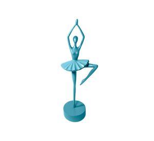 Adorno Deco Escultura Artística Bailarina Ballet Celeste
