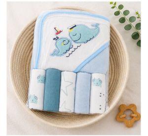 Set de Toalla de Ba o 5 toallas de mano Para Bebe Claro