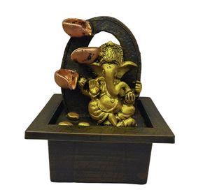 Estatua Fuente Ganesha Elefante Resina Sala Decoración Lau