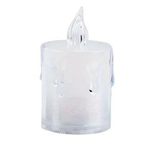 Set 12 Velas Decorativas LED Sin Llama Cristal Acrílico Jhn