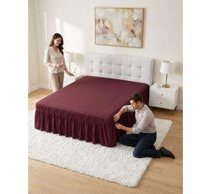 Faldón De Cama King Cubre Base Con Pliegues 04