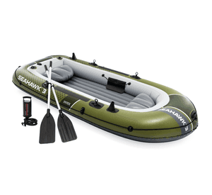 Bote Inflable Intex Seahawk 3 Set Capacidad 360 Kg + Remos + Inflador